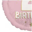 balon foliowy cyfra 2 gwiazdki dekoracja na 2 urodziny dziewczynki rozowy 18 rnd