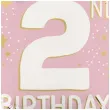 balon foliowy cyfra 2 gwiazdki dekoracja na 2 urodziny dziewczynki rozowy 18 rnd