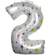 balon foliowy cyfra 2 gwiazdki oem 40 dgt