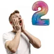 balon foliowy cyfra 2 holo teczowy grabo 40 dgt