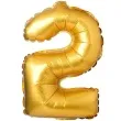 balon foliowy cyfra 2 matowa zloty arpex 36 cali dgt