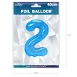 balon foliowy cyfra 2 niebieski partypal 16 dgt