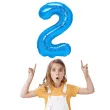 balon foliowy cyfra 2 niebieski partypal 16 dgt