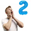 balon foliowy cyfra 2 niebieski partypal 16 dgt