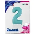 balon foliowy cyfra 2 niebieski pastel grabo 26 dgt