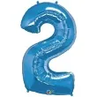 balon foliowy cyfra 2 niebieski qualatex 43 dgt