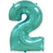 balon foliowy cyfra 2 niebieski tiffany flexmetal 34 dgt