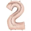 balon foliowy cyfra 2 rozowe zloto amscan 34 dgt