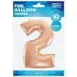balon foliowy cyfra 2 rozowe zloto godan 45 dgt