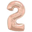 balon foliowy cyfra 2 rozowe zloto qualatex 34 dgt