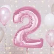 balon foliowy cyfra 2 rozowy jasny godan 36 dgt