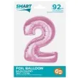 balon foliowy cyfra 2 rozowy jasny godan 36 dgt