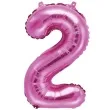 balon foliowy cyfra 2 rozowy partydeco 14 dgt