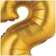 balon foliowy cyfra 2 satynowa zloty godan 14 dgt