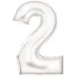 balon foliowy cyfra 2 satynowy bialy amscan 34 dgt