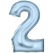 balon foliowy cyfra 2 satynowy niebieski amscan 34 dgt