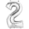 balon foliowy cyfra 2 srebrny amscan 14 dgt