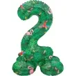 balon foliowy cyfra 2 stojaca hawajskie party folat 28 dgt