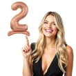 balon foliowy cyfra 2 stojaca rozowe zloto godan 29 dgt