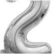 balon foliowy cyfra 2 stojaca srebrny godan 29 dgt