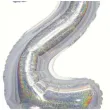 balon foliowy cyfra 2 stojaca srebrny holograficzny godan 28 dgt