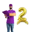 balon foliowy cyfra 2 stojaca zlota dekoracjepolska 15 dgt