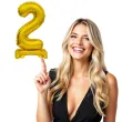 balon foliowy cyfra 2 stojaca zloty godan 15 dgt