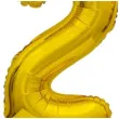 balon foliowy cyfra 2 stojaca zloty godan 15 dgt