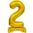 balon foliowy cyfra 2 stojaca zloty godan 15 dgt