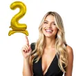 balon foliowy cyfra 2 stojaca zloty godan 29 dgt