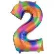balon foliowy cyfra 2 teczowy amscan 34 dgt