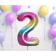 balon foliowy cyfra 2 teczowy godan 34 dgt
