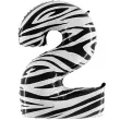balon foliowy cyfra 2 zebra grabo 40 dgt