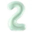 balon foliowy cyfra 2 zielony partydeco 34 dgt