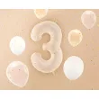 balon foliowy cyfra 3 bezowy ciemny partydeco 34 dgt