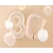 balon foliowy cyfra 3 bezowy ciemny partydeco 34 dgt