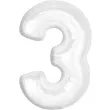 balon foliowy cyfra 3 bialy godan 36 dgt