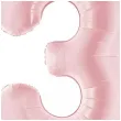 balon foliowy cyfra 3 dekoracja na urodziny rozowy matowy 34 dgt