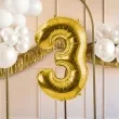 balon foliowy cyfra 3 jasnozloty partydeco 34 dgt