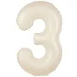 balon foliowy cyfra 3 kremowy 39 dgt