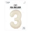 balon foliowy cyfra 3 kremowy 39 dgt