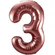balon foliowy cyfra 3 metaliczny brazowy folat 34 dgt