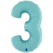 balon foliowy cyfra 3 niebieski pastel grabo 26 dgt