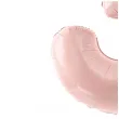 balon foliowy cyfra 3 pastel rozowy jasny partydeco 34 dgt
