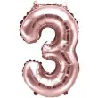balon foliowy cyfra 3 rozowe zloto partydeco 14 dgt
