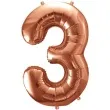 balon foliowy cyfra 3 rozowe zloto partydeco 34 dgt