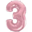 balon foliowy cyfra 3 rozowy jasny godan 45 dgt