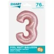 balon foliowy cyfra 3 rozowy matowy godan 30 dgt