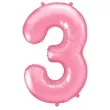 balon foliowy cyfra 3 rozowy partydeco 34 dgt