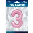 balon foliowy cyfra 3 rozowy partypal 39 dgt